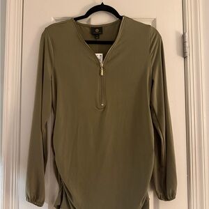 Olive/Army Green Glamorous Vines Women's Top